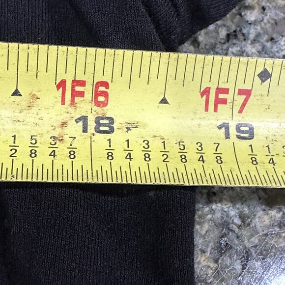 Adrianna Papell Dress Women Medium Black V Neck Short Sleeve Textured Trim Boho - Picture 7 of 9